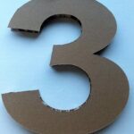 Chiffre TROIS 3 Carton