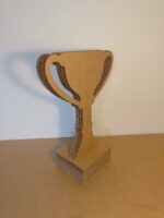 Coupe sur socle en carton FSC effet 3D
