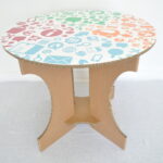 Table standard carrée carton blanc