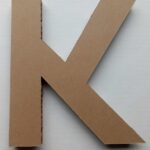 Lettre K en carton