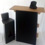 Pack Stand Carton Kraft Noir