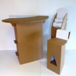 Pack Stand Carton Kraft Plateau Arrondi