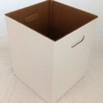 Poubelle de bureau en carton blanc - 38 cm