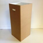 Poubelle 90 cm - ouverture 40x40 cm carton kraft
