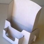 Présentoir 1 bac A5 et cartes de visite blanc