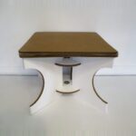 Table basse carrée carton blanc