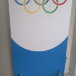 Paravent Plein d’Affichage en Carton Blanc 180 x 100 cm Imprimé