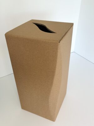 Poubelle VAGUE 50 litres en carton écologique, 100 % recyclable, très résistant Cartonkitevents.com